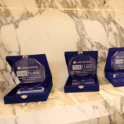 Picture of 3 coolsculpting awards at Blink Beauty Clinic.